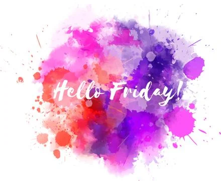 Typography multicolored splash blot Stock Illustration