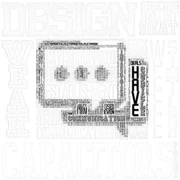 Typography picture Illustrazione stock