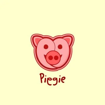 Typography for Piggie Stock Illustration
