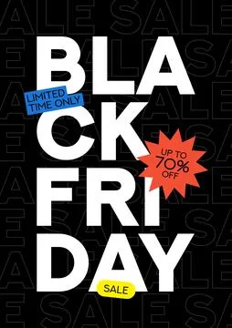 Typography poster for Black Friday Stock Illustration