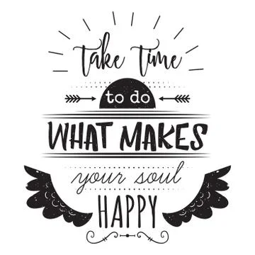 Typography poster with hand drawn elements. Inspirational quote. Illustrazione stock