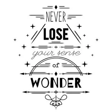 Typography poster with hand drawn elements. Inspirational quote Stock Illustration