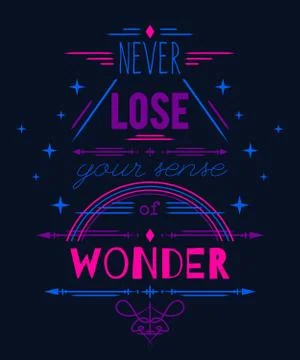 Typography poster with hand drawn elements. Inspirational quote Stock Illustration