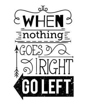 Typography poster with hand drawn elements. Inspirational quote Stock Illustration