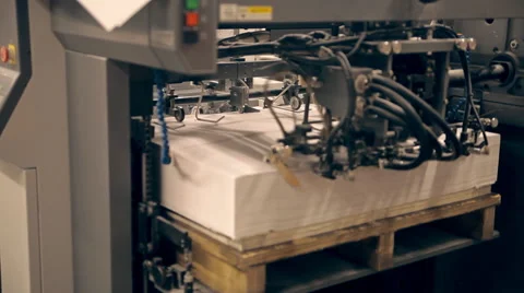 A typography prints newspapers Stock Footage 61249956