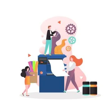 Typography services vector concept for web banner, website page Ilustración de archivo