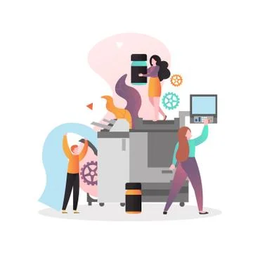 Typography services vector concept for web banner, website page Ilustración de archivo