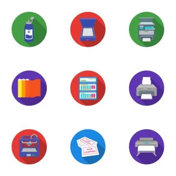 Typography set icons in flat style. Big collection of typography vector symbol 스톡 일러스트