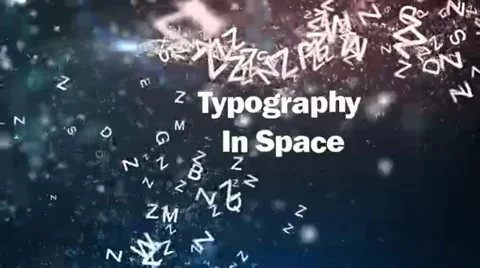 Typography in space 库存 After Effects