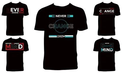 Typography T Shirt Design Bundle Stock Illustration