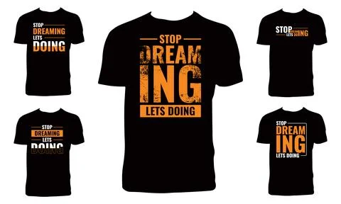Typography T Shirt Design Bundle Stock Illustration
