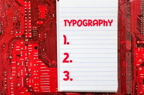 Typography text concept over computer background Stock Photos
