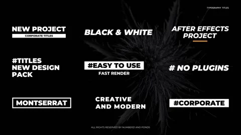 Typography Titles Stock After Effects