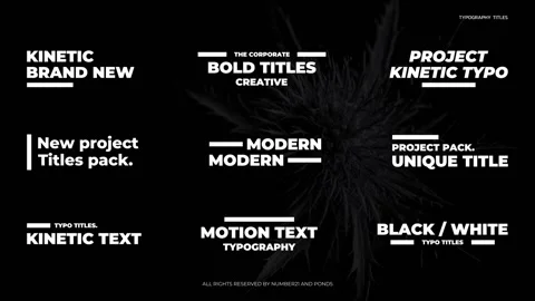 Typography Titles  After Effects	Stock