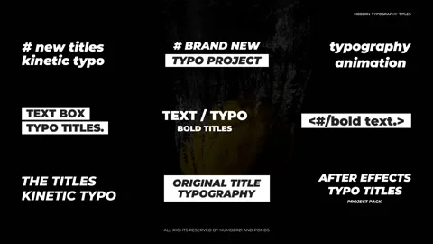 Typography Titles Stock After Effects