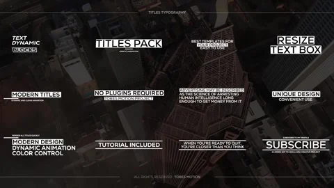 Typography Titles Stock After Effects