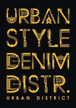Typography Urban district Stock Illustration