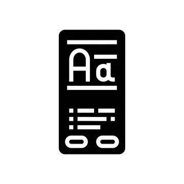 Typography ux ui design glyph icon vector illustration Illustrazione stock