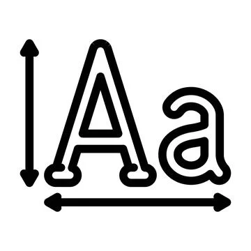 Typography ux ui design line icon vector illustration Illustrazione stock
