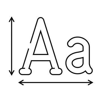 Typography ux ui design line icon vector illustration 스톡 일러스트