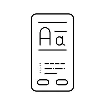 Typography ux ui design line icon vector illustration 스톡 일러스트