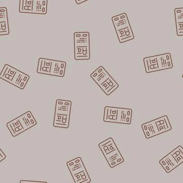 Typography ux ui design line seamless pattern Stock Illustration