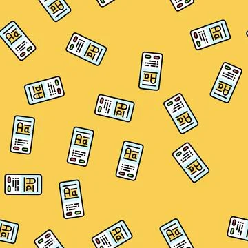 Typography ux ui design vector seamless pattern Stockillustratie