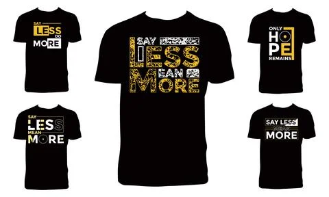 Typography Vector T Shirt Design Bundle. Stock Illustration