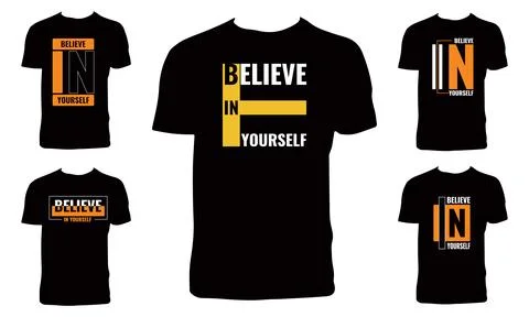 Typography Vector T Shirt Design Bundle. Stock Illustration