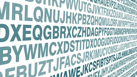 Typography on white background study in abstract design and visual communication Stock Footage 260790724