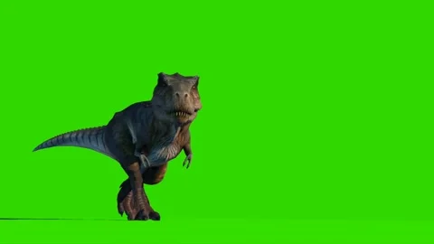 Tyrannosaurus rex Walking on Green Scree... | Stock Video | Pond5