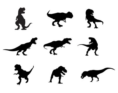 Tyranosaurus Rex Dinosaurs Stock Illustration