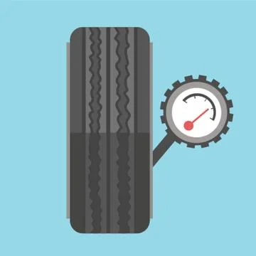 Tyre And Barometer Stock Illustration