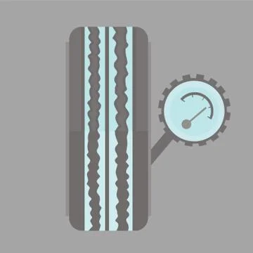 Tyre And Barometer Stock Illustration