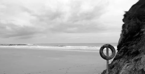 Tyre on a cliff side Stock Photos
