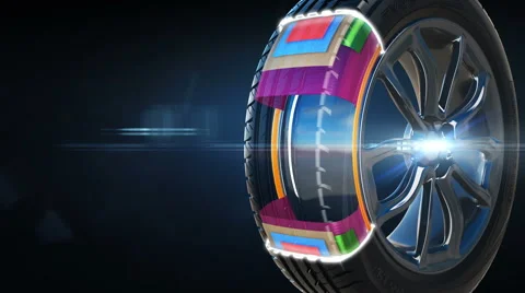Tyre construction scheme background concept Stock Footage 47499674