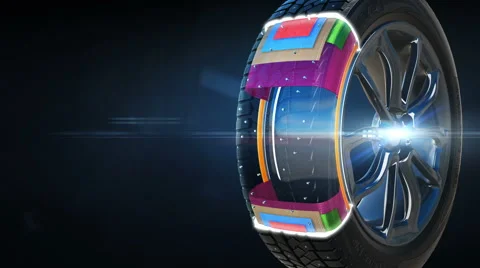 Tyre construction scheme background concept Stock Footage 47499770
