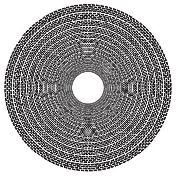 Tyre Mark Tunnel Stock Illustration