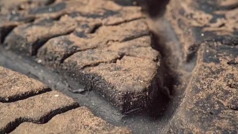 Tyre protector. Camera above on car tire Stock Photos