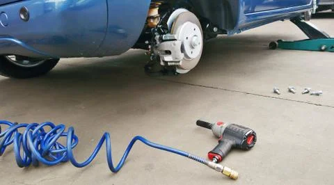 Tyre replacement Stock Photos