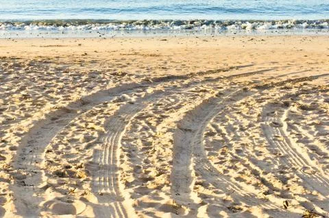 Tyre tracks Stock Photos