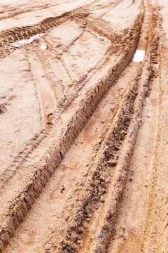 Tyre tracks Stock Photos