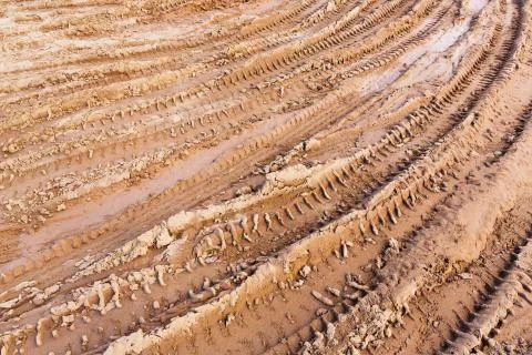 Tyre tracks Stock Photos