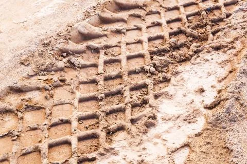 Tyre tracks Stock Photos