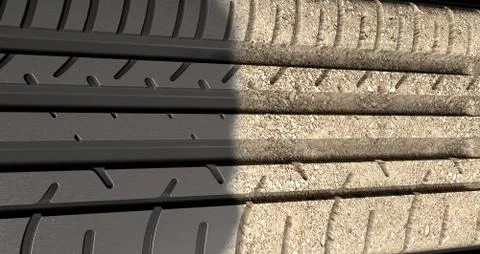 Tyre Tread Morphing To Ground Stock Illustration