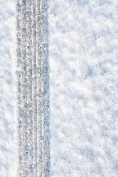 Tyre tread in the snow Stock Photos