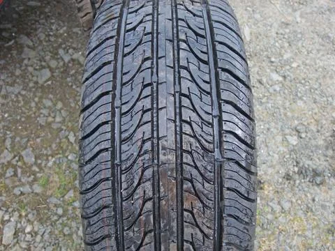 Tyre Tread on a wheel Stock Photos