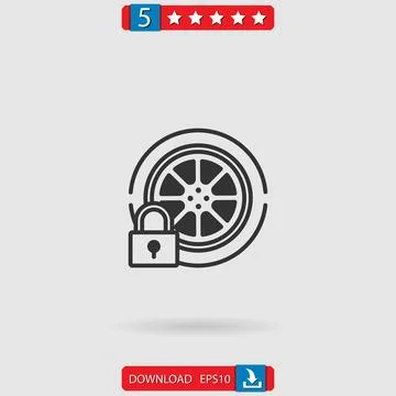 Tyre vector icon Stock Illustration