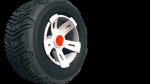 Tyre wheels 3D render Stock Illustration