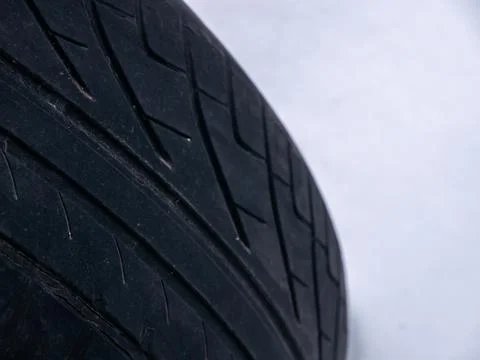 Tyres in extreme wind cold temperature Stock Photos